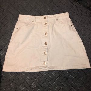 White jean skirt